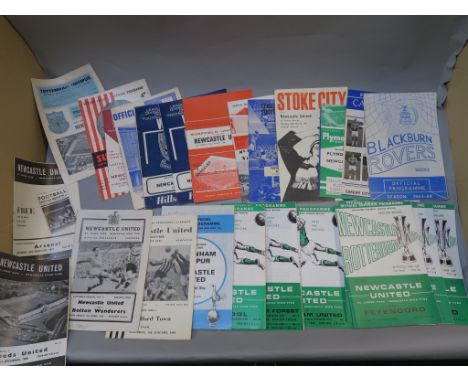 Newcastle United football programmes from 1961, 1964, 1965, 1966, 1967, 1968, 1969, including Newcastle v Feyenoord x4, West 