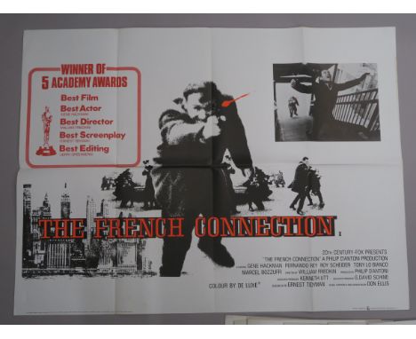 A collection of original British Quad film posters, all measuring 30"x40", thriller genre, including The French Connection X 