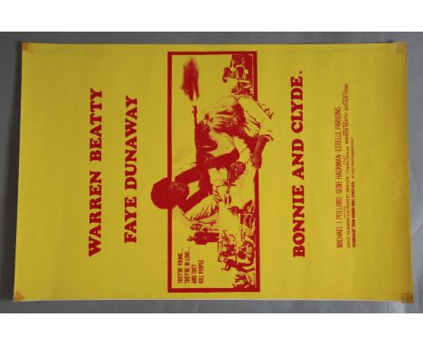Film posters group lot including Bonnie and Clyde (1/2 quad), Carpet Baggers one sheet, 55 Days at Peking UK quad, plus All A