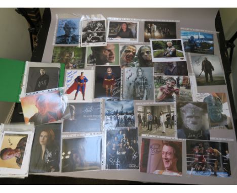 Collection of signed photos obtained at various conventions by Gareth, autographs include Dean Cain - Superman, Helen Slater 