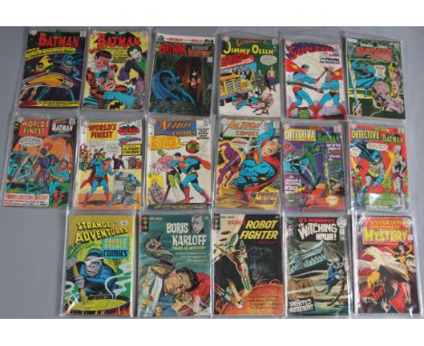 17 Batman and Superman DC comics Worlds Finest Comics #162, 163, Actions Comics #335, 361, Detective Comics #353 The Weather 