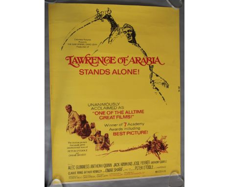 Lawrence of Arabia US 30 x 40 inch film poster from 1971 starring Peter O Toole and Alec Guinness and winner of 7 Academy Awa