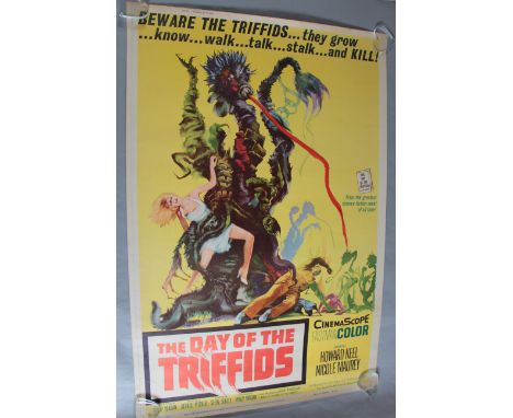 Day of the Triffids (1962) original US 60 x 40 inch film poster with full colour Sci fi B movie monster artwork by Joseph Smi
