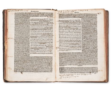 English ownership.- Annotated.- Terentius Afer (Publius) Comedie: cum famatissimorum oratorum commentis, collation: a-v8 x4 y