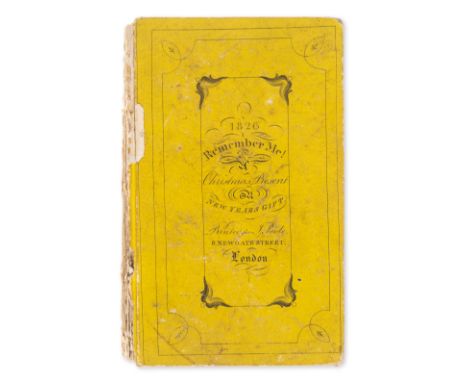 Blake (William).- Remember Me! A New Years Gift or Christmas Present, 1826, second issue, engraved frontispiece, title, Kalen