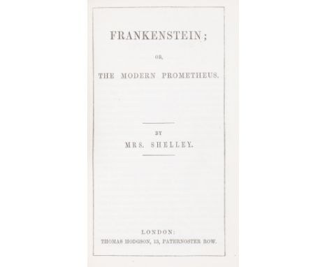 Shelley (Mary Wollstonecraft) Frankenstein; or, The Modern Prometheus, "Parlour Library, vol. CXLIV", half-title, title withi