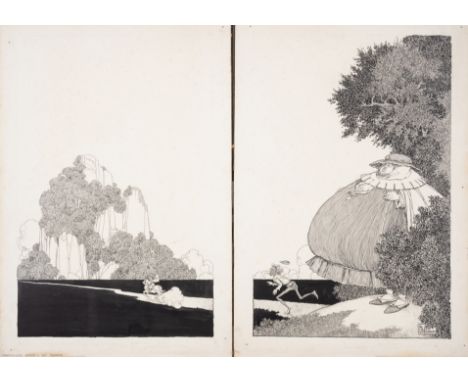 Robinson (William Heath) Ten original illustrations making five pairs, for fairy tales and other stories, including 'Jack and