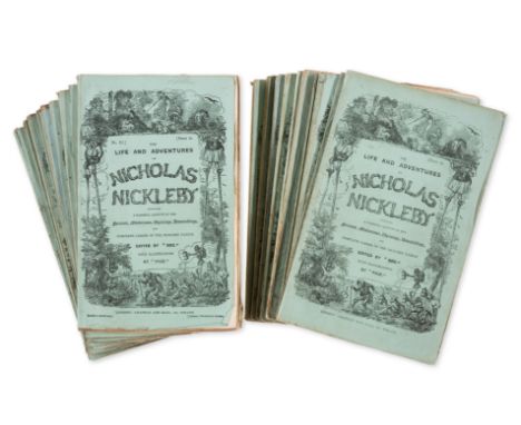 Dickens (Charles) The Life and Adventures of Nicholas Nickleby, first edition in the original monthly parts, 20 parts in 19, 