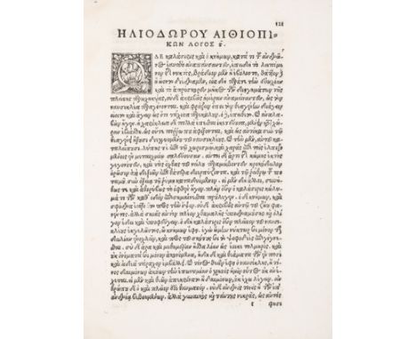 Heliodorus (Emesenus, Bishop of Tricca) Historiae Aethiopicæ libri decem, nunquam antea in lucem editi, collation: a-z A-G4 H