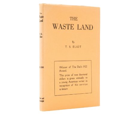 Eliot (T.S.) The Waste Land, "Second Edition" [but first edition, second impression], one of 1000 copies,  original boards le