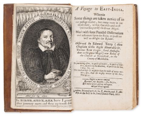 India.- Terry (Edward) A Voyage to East-India, first edition, engraved portrait frontispiece, folding map and 3 plates, M3 he