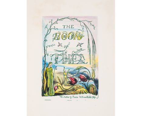 Blake (William) The Book of Thel, second Muir facsimile, number 5 of 50 copies, 8 hand-coloured plates printed in green, with