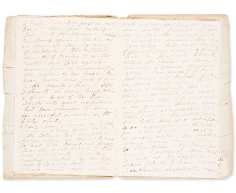 Isle of Wight.- [Tour of the Isle of Wight], manuscript, 28pp., ink inscription on reverse of wrapper "Hannah Albright Charlb