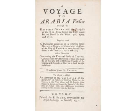 Middle East.- [La Roque (Jean de)] A Voyage to Arabia Foelix, first English edition, initial approbation leaf, 2 folding engr