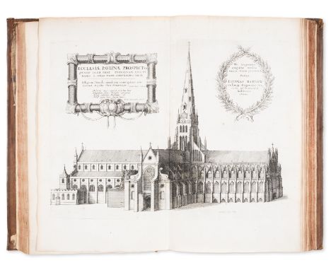 London.- Dugdale (Sir William) The History of St. Pauls Cathedral in London, first edition, title printed in red and black, l