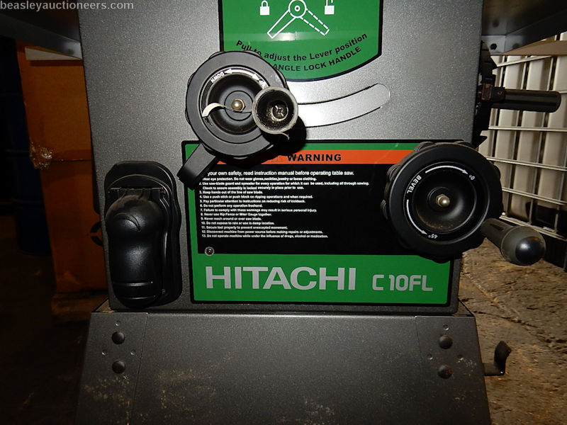 Hitachi table saw model C10FL. Rolling stand, 3HP motor 10" blade