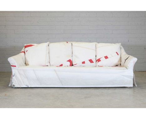 Rabih Hage (French, b.1966), 'For Sail', 2008, a unique 'Nikki' sofa upholstered in the reclaimed sail from a 470 regatta sai