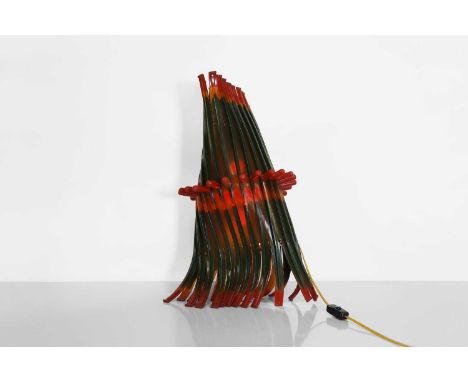 ▴ Gaetano Pesce (Italian, b.1939), an 'Alda' table lamp, designed in 2003, a large model, polychrome polyurethane strands, 40