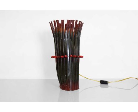 ▴ Gaetano Pesce (Italian, b.1939), an 'Alda' table lamp, designed in 2003, a small model, with polychrome polyurethane strand