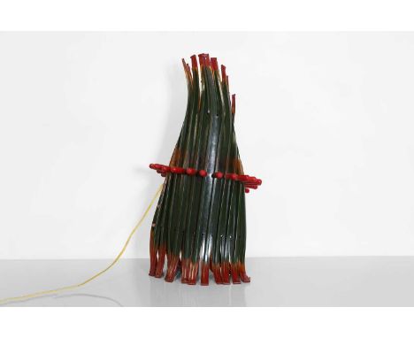 ▴ Gaetano Pesce (Italian, b.1939), an 'Alda' table lamp, designed in 2003, a small model, polychrome polyurethane strands, 30