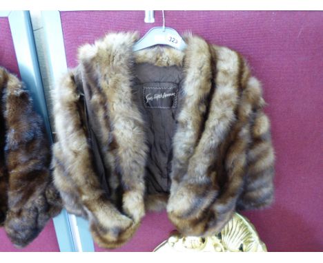 LADIES 1950s FUR CAPE, LABEL READS CHRISTIAN DIOR FOURRURES, SAKS FIFTH AVENUE
