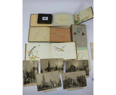 6 VINTAGE ALBUMS / AUTOGRAPH BOOKS WITH VARIOUS AMOUNTS OF  PICTURES,POEMS & AUTOGRAPHS 