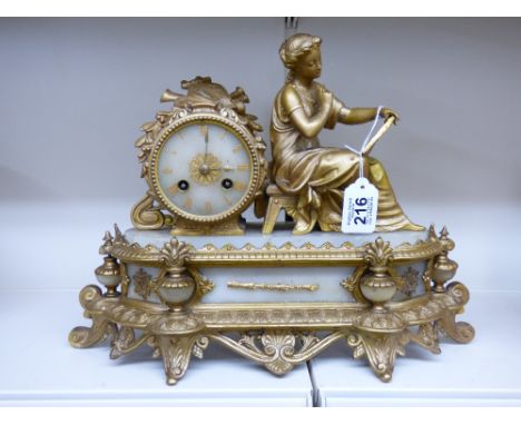 J MARTI MANTLE CLOCK 28 X 38 CMS
