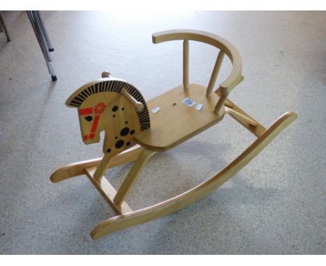 VINTAGE WOODEN ROCKING HORSE