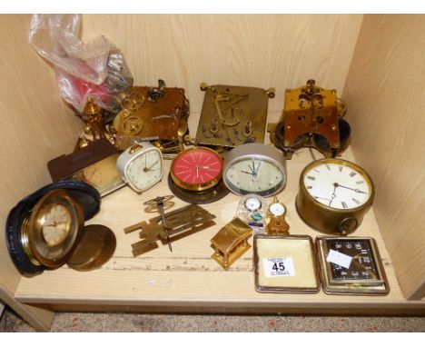 ASSORTED CLOCKS & CLOCK PARTS