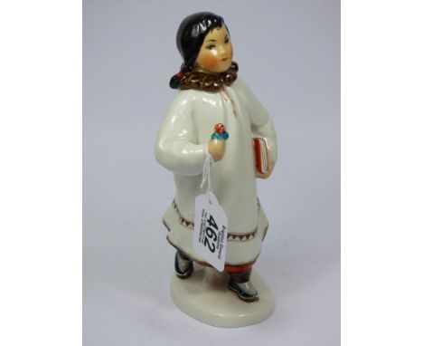 CERAMIC USSR FIGURE OF A YOUNG GIRL 20 CMS