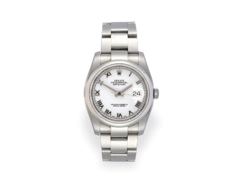 A Stainless Steel Automatic Calendar Centre Seconds Wristwatch, signed Rolex, Oyster Perpetual, Superlative Chronometer Offic