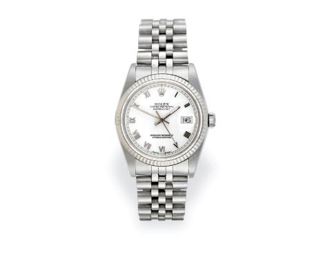 A Stainless Steel Automatic Calendar Centre Seconds Wristwatch, signed Rolex, Oyster Perpetual, Superlative Chronometer Offic