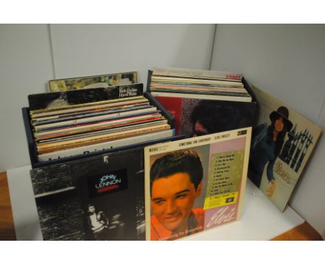 Various Records: eighty plus albums of various genre, years and conditions including Bob Dylan, John Lennon and Elvis.