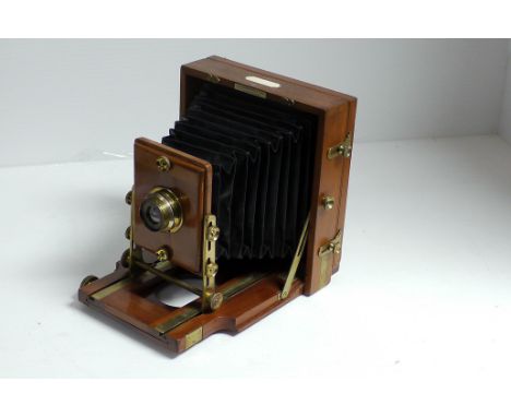 Lancaster View Camera,  half plate format with a Lancaster W A Rectigraph lens