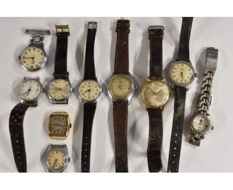 Watches - a vintage Junghans chronometer wristwatch, textured dial, alternate Arabic numerals and arrow batons, minute track,