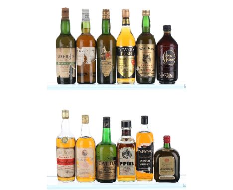  	 		Black &amp; White, James Buchanan (1950's) 		1 Bottle 		Gilbey's Spey Royal (1950's) 		1 Bottle 		Buchanans De-Luxe (195