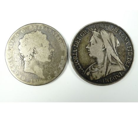 George III and Victorian silver crown coins