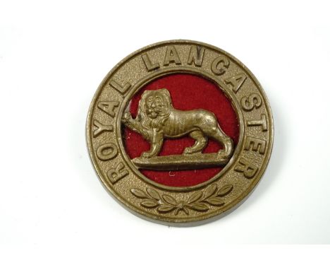 A King's Own (Royal) Lancaster Regiment other rank's Home Service pattern helmet plate