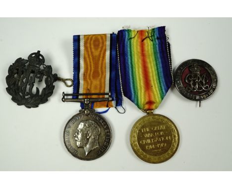 A Great War Royal Flying Corps medal group, comprising British War and Victory medals to 17049 1 AM P Walter, RFC, together w