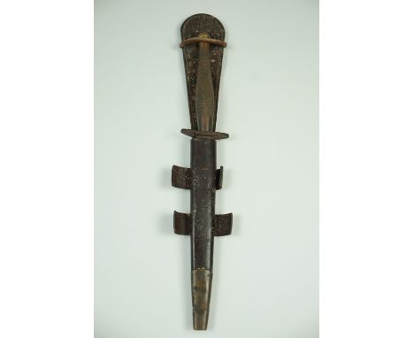 A Second World War second pattern Fairbairn Sykes / FS fighting knife, having an uncommonly slender Wilkinson etched blade