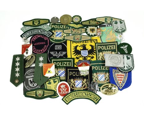 European police cloth badges, enamel badges, belt buckle and epaulets 