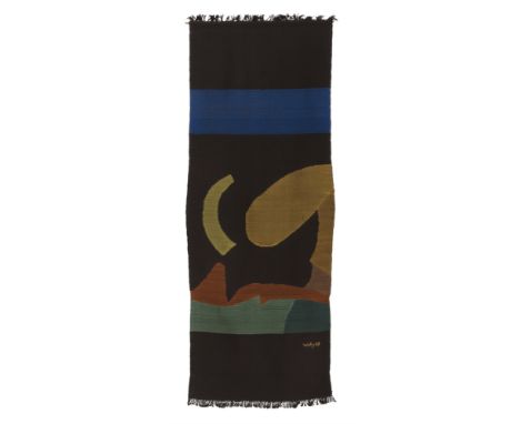 (See English version below)Woty Werner (Berlin 1903 – 1971 Nürnberg). „Meditativ“. 1968Bildwirkerei aus Seide, Wolle und Baum