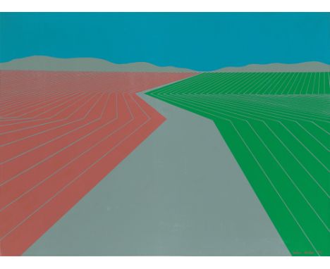 (See English version below)Anisio Dantas (Aracaju 1933 – 1990 Salvador). „A paisagem e as parallelas“. 1974Acryl auf Leinwand