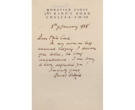 ART: Selection of A.Ls.S., a few T.Ls.S., signed pieces and letterheads etc., by various Sculptors, Architects and Photograph