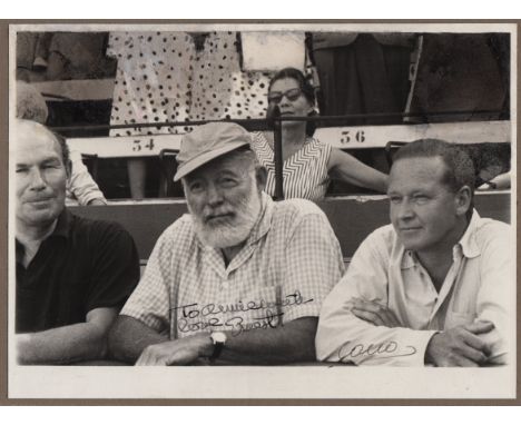 HEMINGWAY ERNEST: (1899-1961) American Novelist, Nobel Prize winner for Literature, 1954, Pulitzer Prize winner 1953. An enga