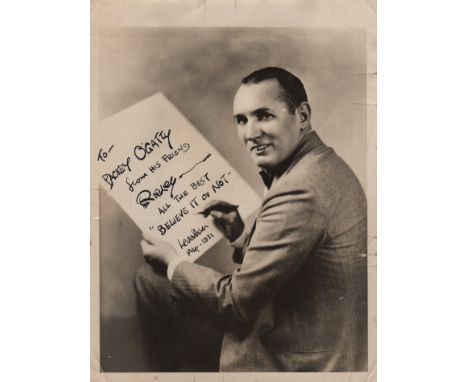 RIPLEY ROBERT: (1890-1949) American Cartoonist and Entrepreneur, known for creating the Ripley's Believe It or Not! Newspaper