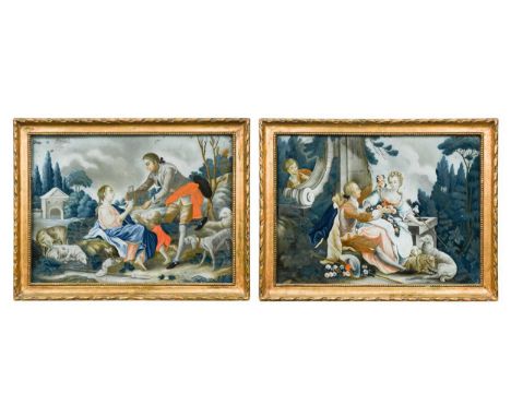 depicting courting couples in the European manner,27 x 37cmsCondition report: In generally good condition, a few light scratc