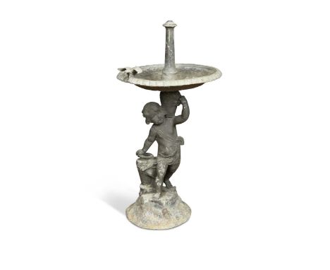 with model putti as the support,75 x 39cmProvenance:Landwade Hall, Exning, SuffolkCondition report: Some repair to fountain s