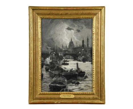 The Upper Pool of the River Thames, Londonsigned or inscribed 'CSW W Wyllie' (lower right)oil on canvas laid onto board39 x 2