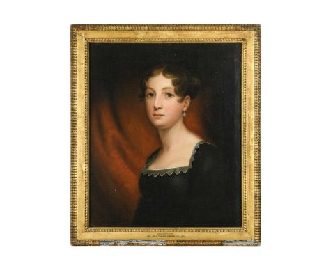 Portrait of a lady said to be Miss Janet Suttie oil on canvas59 x 48.5cm Footnote: Janet Suttie was the daughter of Sir James